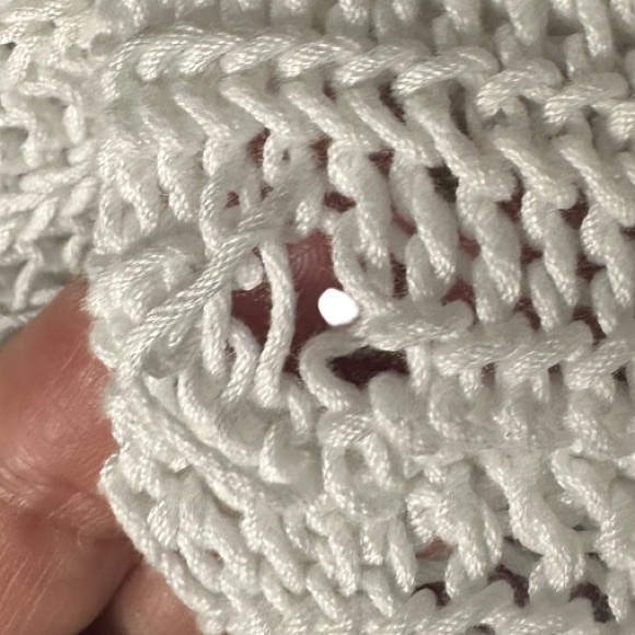 Lauren Ralph Lauren Cream Open Knit Sweater | Cotton Blend | Lightweight | M - Picture 7 of 7